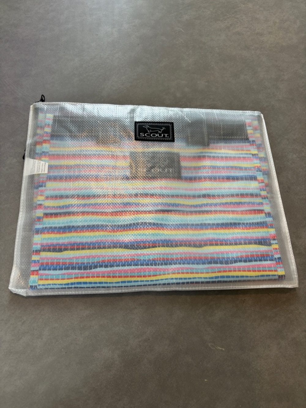 Scout Striped Tall Backpack Tote Bag with Storage Pouch